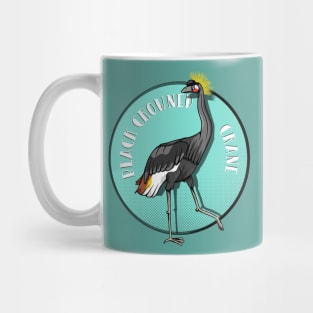 Black Crowned Crane Mug